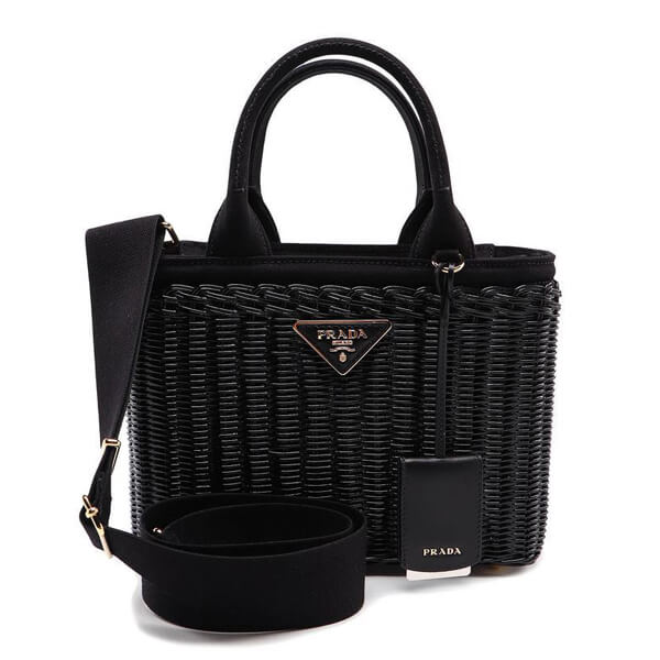 プラダ かごバッグ コピー ウィッカーハンドバッグ